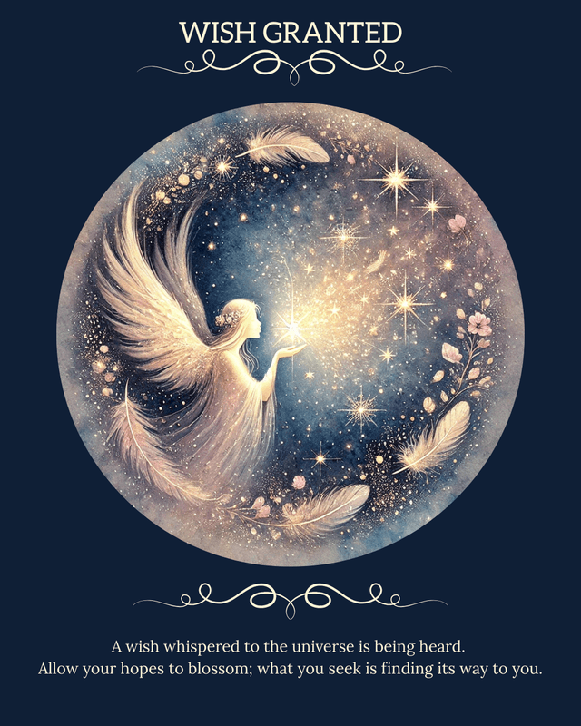 The Wish Granted angel card