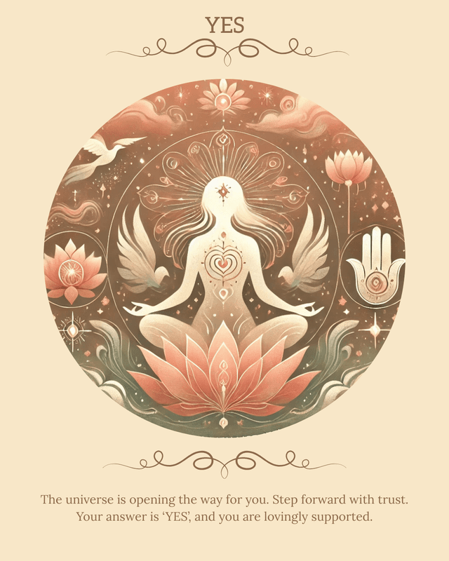 The Yes angel card