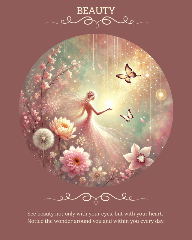 The Beauty angel card