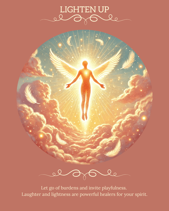 The Lighten Up angel card
