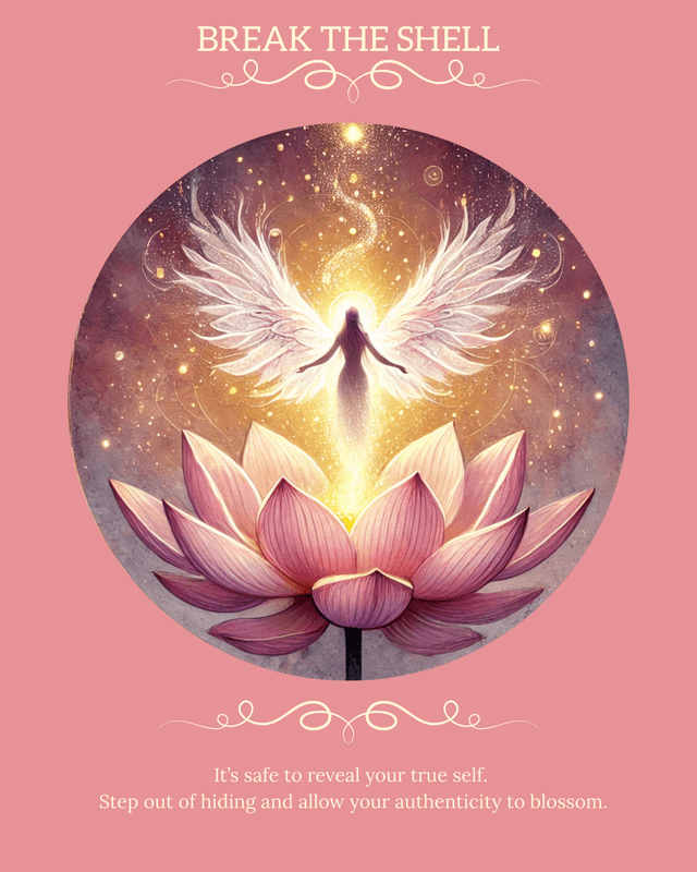 The Break the Shell angel card