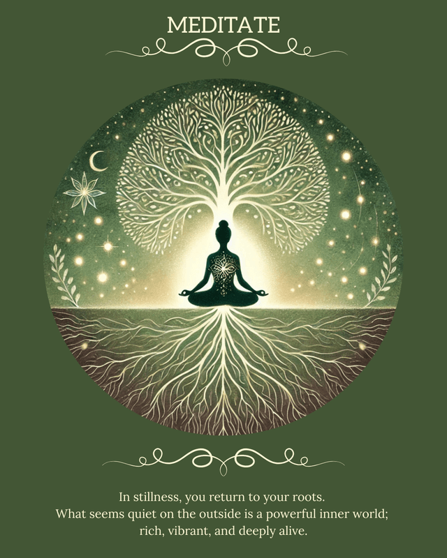 The Meditate angel card