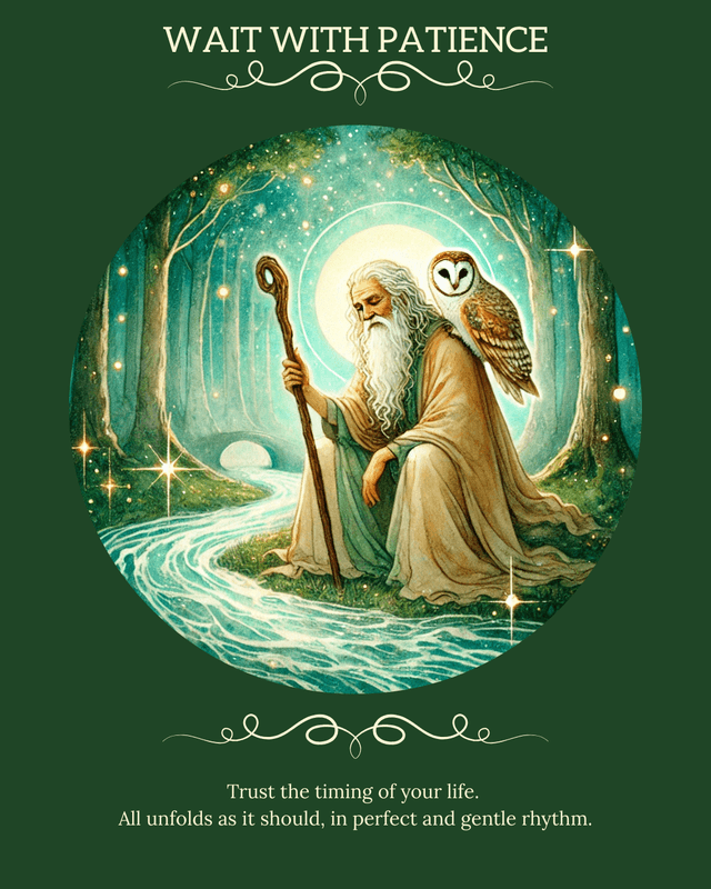The Wait with Patience angel card