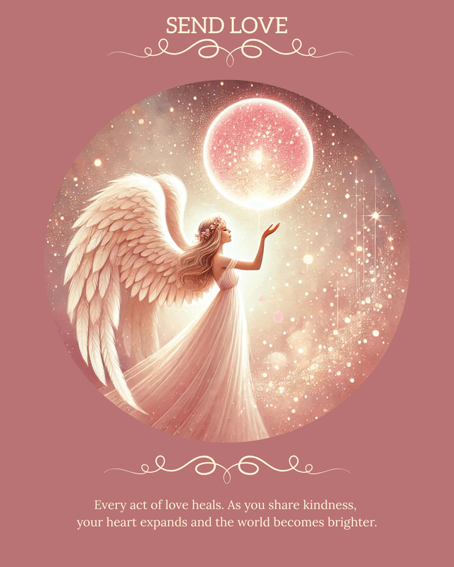The Send Love angel card