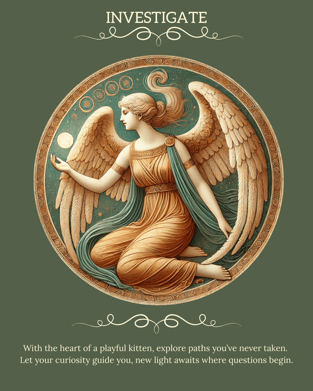 The Investigate angel card