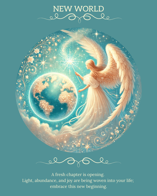 The New World angel card