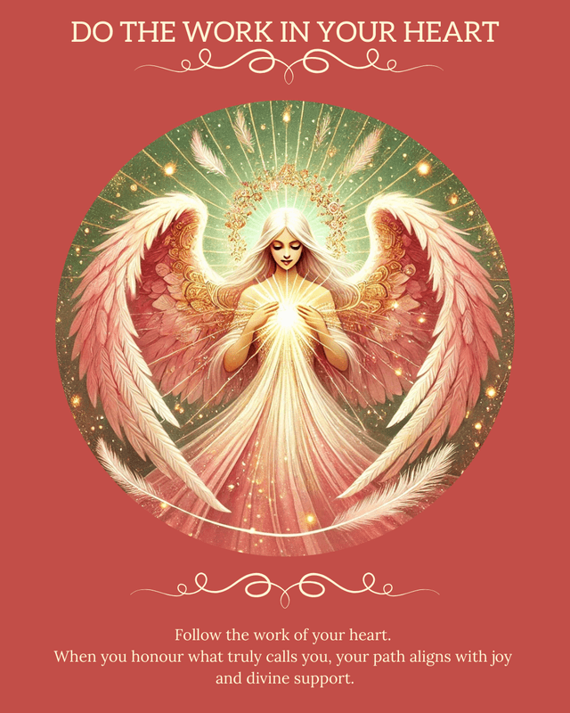 The Do the Work in Your Heart angel card
