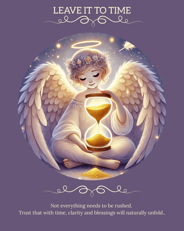 The Leave It to Time angel card